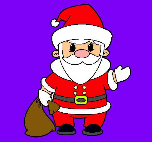 Dibujo Papa Noel 4 pintado por EllaFerny2