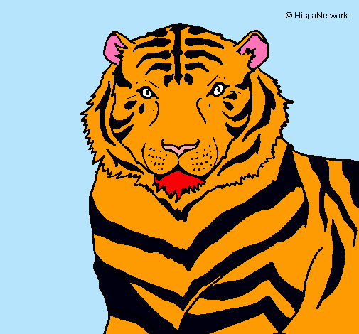 Dibujo Tigre pintado por cachorra