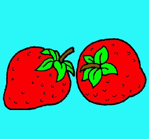 Dibujo fresas pintado por Adriana7