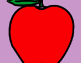 Dibujo manzana pintado por Dilccy