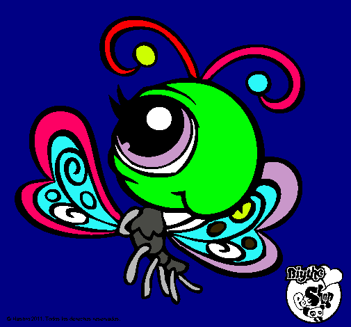 Dibujo Mariposa Littlest Pet Shop 2 pintado por seia