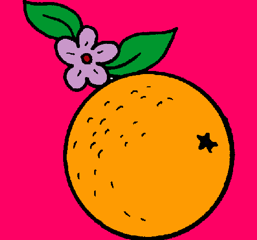 Dibujo naranja pintado por paolasusej