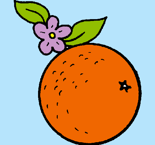 Dibujo naranja pintado por Dilccy