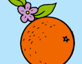 Dibujo naranja pintado por Dilccy