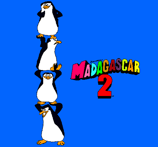 Dibujo Madagascar 2 Pingüinos pintado por Cacobre