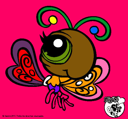 Dibujo Mariposa Littlest Pet Shop 2 pintado por JAVICLAU