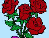 Dibujo Ramo de rosas pintado por Yoovi