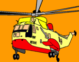 Dibujo Helicóptero al rescate pintado por humacao