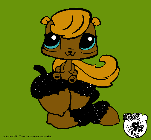 Dibujo Ardilla Littlest Pet Shop pintado por cristy43