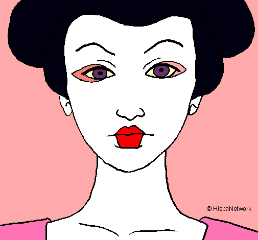 Dibujo Cara de geisha pintado por marlaa