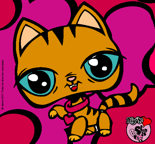 Dibujo Gatito Littlest Pet Shop pintado por Rosy-01