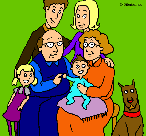 Dibujo Familia pintado por ALEYMAR