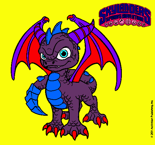 Dibujo Spyro pintado por matt2011