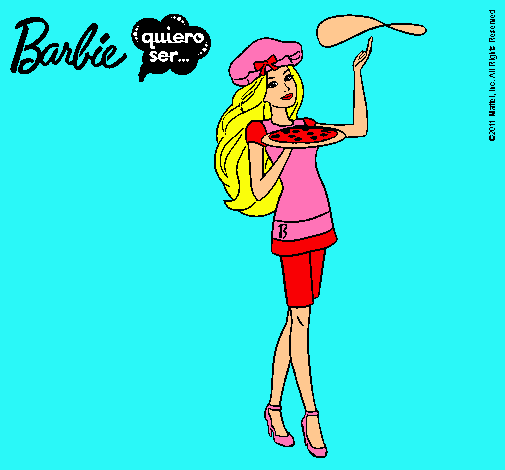 Dibujo Barbie cocinera pintado por florangima