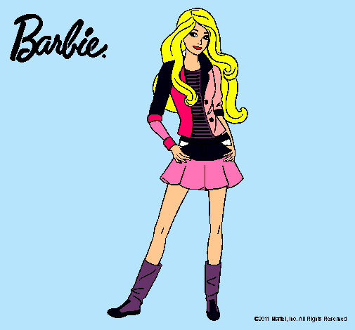 Dibujo Barbie juvenil pintado por Pipluff