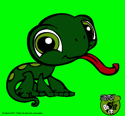 Dibujo Lagarto Littlest Pet Shop pintado por lidalinda