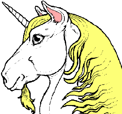 Dibujo Cabeza de unicornio pintado por Dilccy