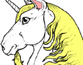 Dibujo Cabeza de unicornio pintado por Dilccy