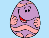 Dibujo Huevo de pascua feliz pintado por Elenucha