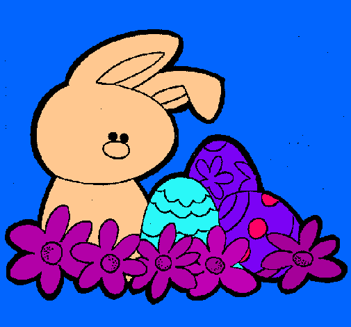 Dibujo Conejito de pascua pintado por MarianaL