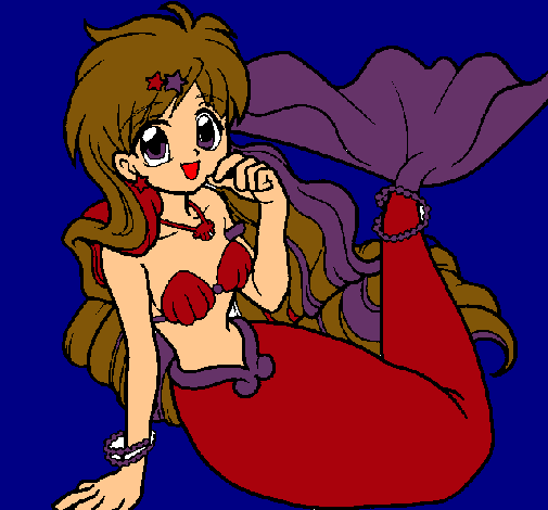 Dibujo Sirena pintado por shaina