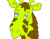 Dibujo Cara de jirafa pintado por jass