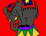 Dibujo Elefante actuando pintado por amalia