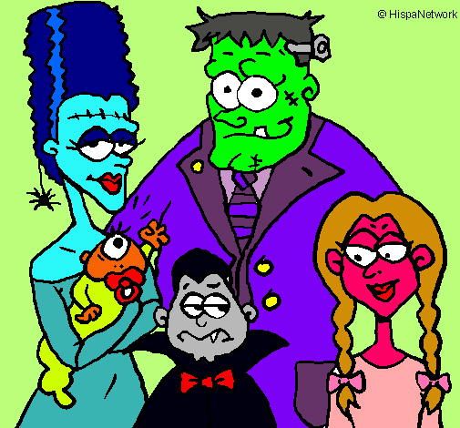 Dibujo Familia de monstruos pintado por Cacobre