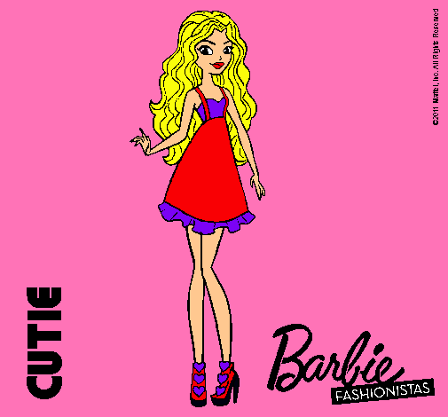 Dibujo Barbie Fashionista 3 pintado por florangima