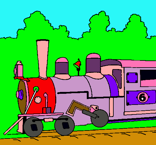 Dibujo Locomotora pintado por tinociber