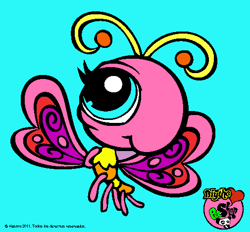 Dibujo Mariposa Littlest Pet Shop 2 pintado por linbaila20