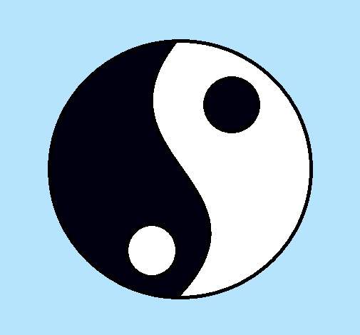 Dibujo Yin y yang pintado por valeyma