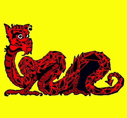 Dibujo Dragón oriental pintado por fgbnm
