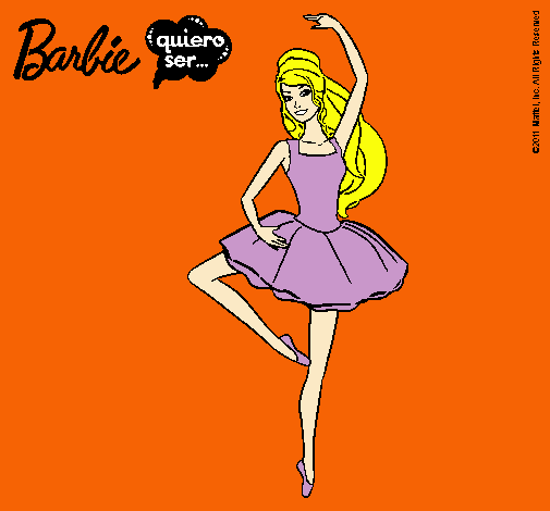 Dibujo Barbie bailarina de ballet pintado por florangima