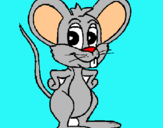 Dibujo Ratón pintado por rata