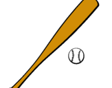 Dibujo Bate y bola de béisbol pintado por rjgm