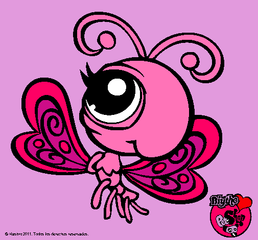 Dibujo Mariposa Littlest Pet Shop 2 pintado por Rosy-01