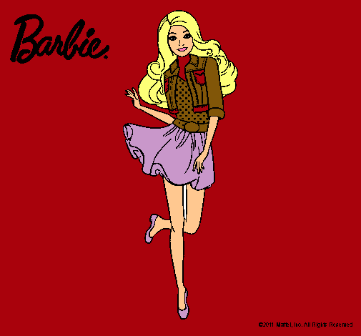 Dibujo Barbie informal pintado por brian5