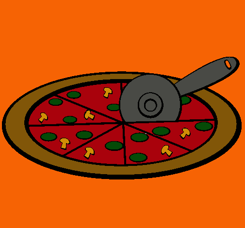 Dibujo Pizza pintado por Julianna40