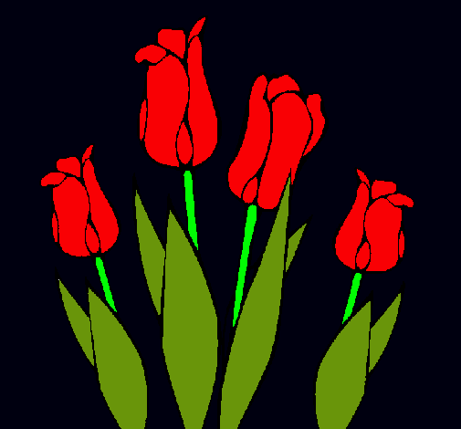 Dibujo Tulipanes pintado por Brujitaa