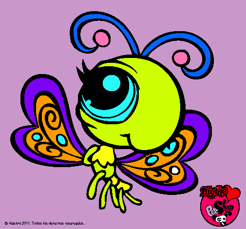 Dibujo Mariposa Littlest Pet Shop 2 pintado por VeeCk