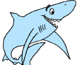 Dibujo Tiburón alegre pintado por zombielion