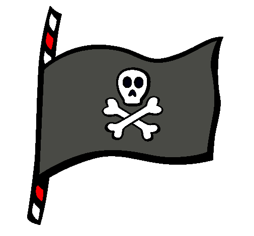 Dibujo Bandera pirata pintado por zombielion