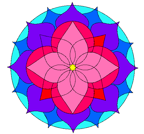 Dibujo Mandala 14 pintado por ayelen2714