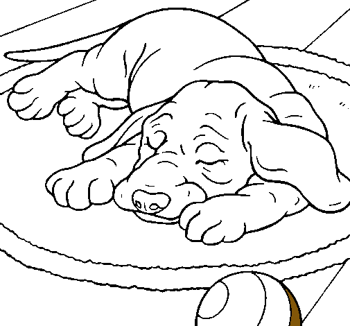 Dibujo Perro durmiendo pintado por luizda05