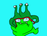 Dibujo Extraterrestre con gafas pintado por rubenchori