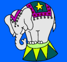 Dibujo Elefante actuando pintado por gariela