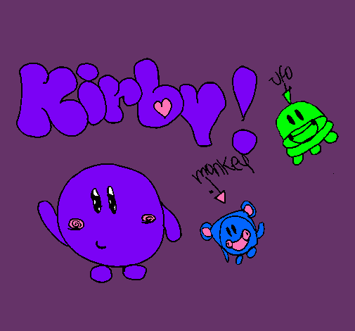 Dibujo Kirby 4 pintado por hatsiri