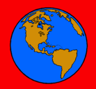 Dibujo Planeta Tierra pintado por mundo