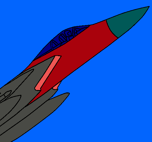 Dibujo Avión de caza pintado por jrluisb